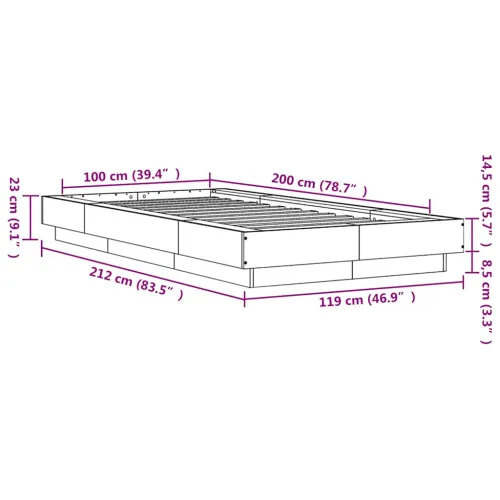 Okvir za krevet bijeli 120 x 200 cm konstruirano drvo - Bijela 100 x 200 cm Cijena