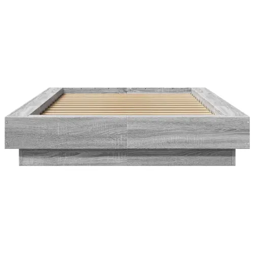 Okvir za krevet boja hrasta 100x200 cm od konstruiranog drva - Sivi hrast sonoma 100 x 200 cm Cijena