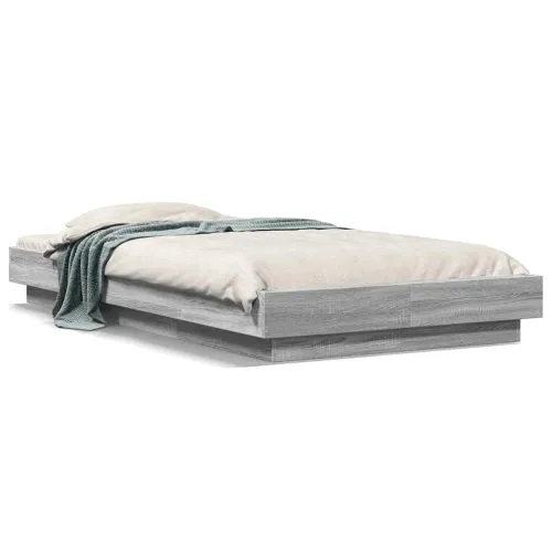 Okvir za krevet boja hrasta 100x200 cm od konstruiranog drva - Sivi hrast sonoma 100 x 200 cm Cijena