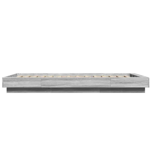 Okvir za krevet boja hrasta 90x200 cm od konstruiranog drva - Sivi hrast sonoma 90 x 200 cm Cijena