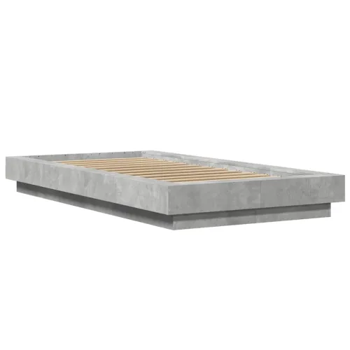 Okvir kreveta boja betona 75x190 cm od konstruiranog drva - Beton siva 75 x 190 cm Cijena