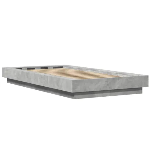 Okvir kreveta boja betona 75x190 cm od konstruiranog drva - Beton siva 75 x 190 cm Cijena