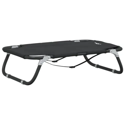 Krevet za pse sklopivi antracit od tkanine Oxford i čelika - 70 x 46 x 18 cm Crna Cijena