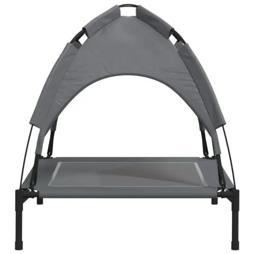 Krevet za pse s krovom antracit od tkanine Oxford i čelika - 71 x 64 x 70 cm Antracit Cijena