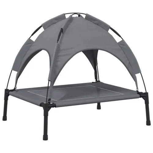 Krevet za pse s krovom antracit od tkanine Oxford i čelika - 63 x 49,5 x 60 cm Antracit Cijena