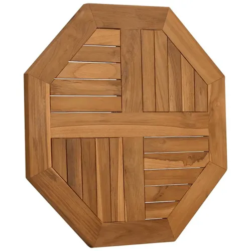 Stolna ploča 60 x 60 x 2,5 cm osmerokutna od masivne tikovine - 60 x 60 cm osmerokutni Cijena