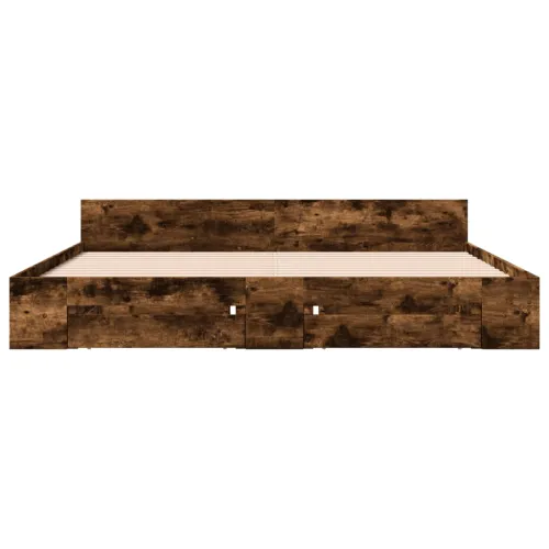 Okvir kreveta s ladicama boja hrasta 180x200 cm - Dimljeni hrast 180 x 200 cm Cijena