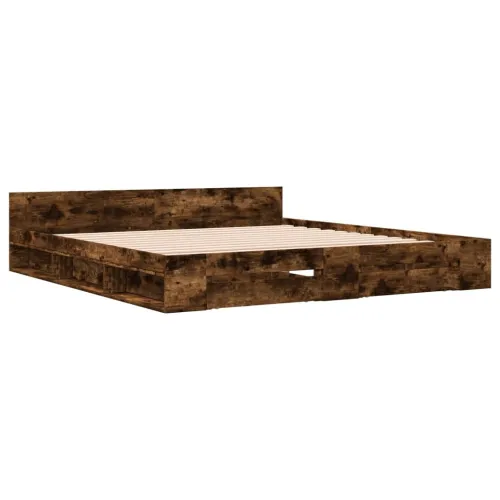Okvir kreveta s ladicama boja hrasta 180x200 cm - Dimljeni hrast 180 x 200 cm Cijena