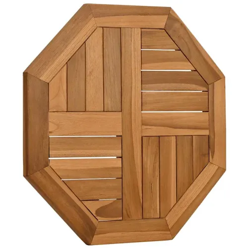 Stolna ploča 50 x 50 x 2,5 cm osmerokutna od masivne tikovine - 50 x 50 cm osmerokutni Cijena