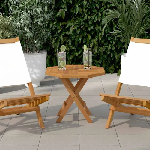 Stolna ploča 50 x 50 x 2,5 cm osmerokutna od masivne tikovine - 50 x 50 cm osmerokutni Cijena