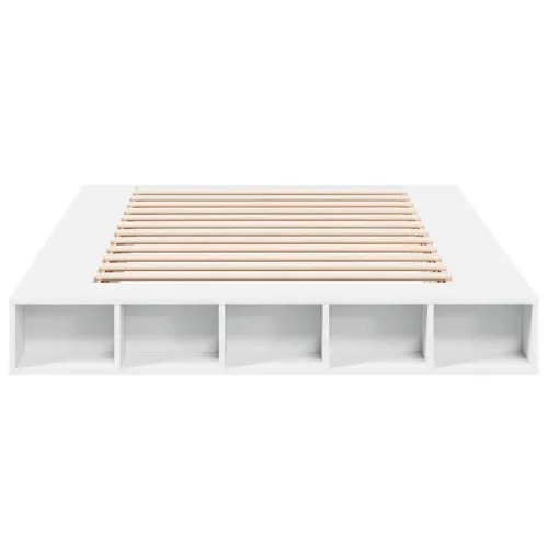 Okvir za krevet bijeli 150x200 cm konstruirano drvo - Bijela 150 x 200 cm Cijena