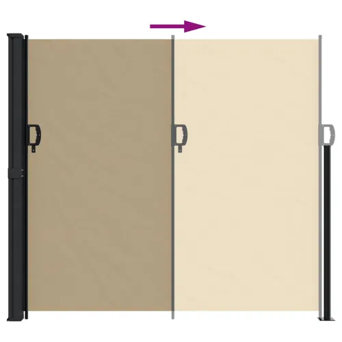 Bočna tenda na uvlačenje bež 180x600 cm - Bež 180 x 600 cm Cijena