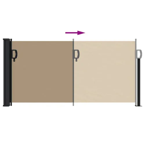 Bočna tenda na uvlačenje smeđesiva 100x500 cm - Sivo-smeđa 100 x 500 cm Cijena