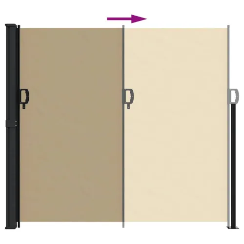 Bočna tenda na uvlačenje bež 180 x 500 cm - Bež 180 x 500 cm Cijena