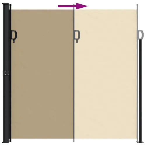 Bočna tenda na uvlačenje bež 200 x 500 cm - Bež 200 x 500 cm Cijena