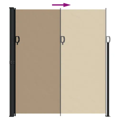 Bočna tenda na uvlačenje smeđesiva 220 x 500 cm - Sivo-smeđa 220 x 500 cm Cijena