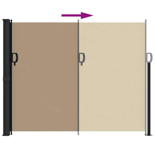 Uvlačiva bočna tenda smeđesiva 160 x 600 cm - Sivo-smeđa 160 x 600 cm Cijena