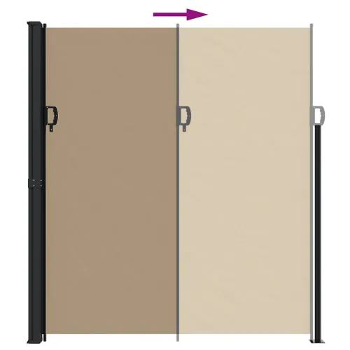 Bočna tenda na uvlačenje smeđesiva 220 x 300 cm - Sivo-smeđa 220 x 300 cm Cijena