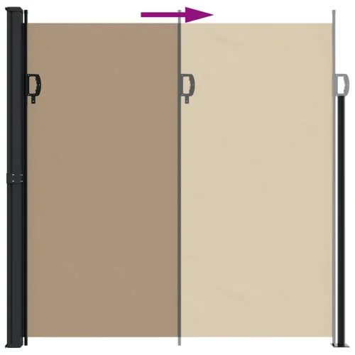 Bočna tenda na uvlačenje smeđesiva 200 x 500 cm - Sivo-smeđa 200 x 500 cm Cijena