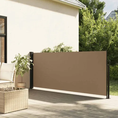 Bočna tenda na uvlačenje smeđesiva 140 x 500 cm - Sivo-smeđa 140 x 500 cm Cijena