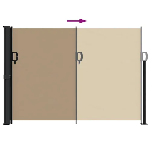 Bočna tenda na uvlačenje smeđesiva 140 x 500 cm - Sivo-smeđa 140 x 500 cm Cijena
