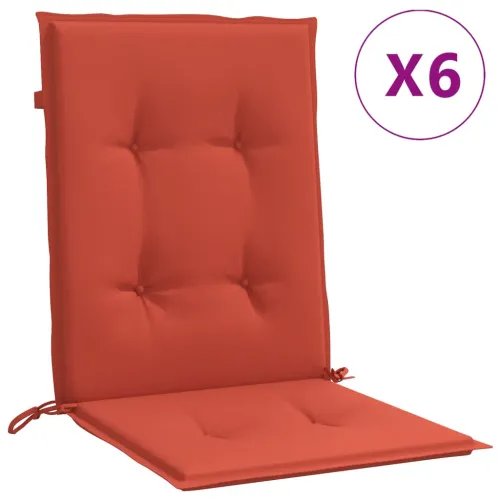 Jastuci za stolice 6 kom prošarano crvena 100x50x4 cm tkanina - Prošarana crvena 100 x 50 x 4 cm 6 Cijena