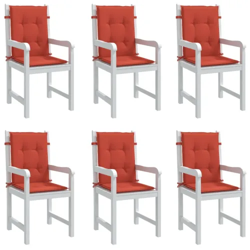 Jastuci za stolice 6 kom prošarano crvena 100x50x4 cm tkanina - Prošarana crvena 100 x 50 x 4 cm 6 Cijena