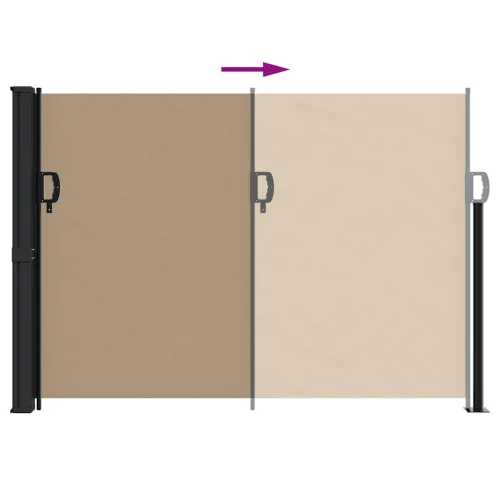 Bočna tenda na uvlačenje smeđesiva 140 x 300 cm - Sivo-smeđa 140 x 300 cm Cijena