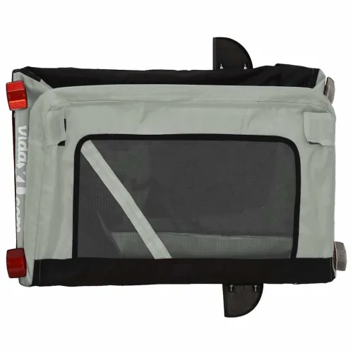 Prikolica za bicikl za ljubimce sivo-crna od tkanine i željeza - Siva 54.5 x 120 x 53 cm Cijena
