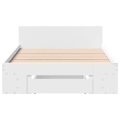 Okvir kreveta s ladicom bijeli 90 x 200 cm konstruirano drvo - Bijela 90 x 200 cm Cijena