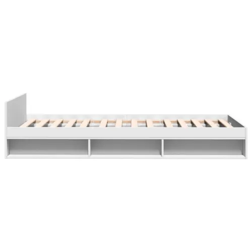 Okvir kreveta s ladicom bijeli 90 x 200 cm konstruirano drvo - Bijela 90 x 200 cm Cijena