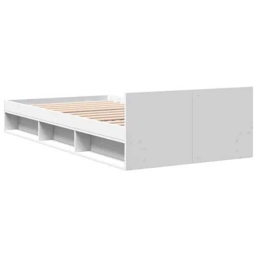 Okvir kreveta s ladicom bijeli 90 x 200 cm konstruirano drvo - Bijela 90 x 200 cm Cijena