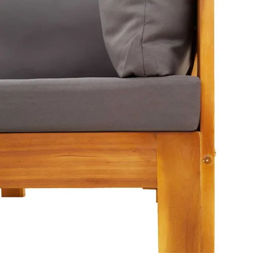 Vrtna garnitura - 2-dijelni set vrtnih sofa s jastucima masivno bagremovo drvo - Tamno siva Sofa set Cijena