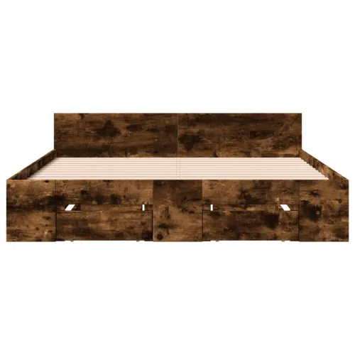 Okvir kreveta s ladicama boja hrasta 120x200 cm - Dimljeni hrast 120 x 200 cm Cijena