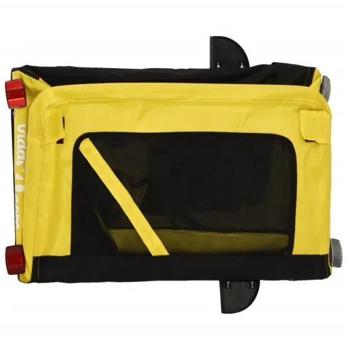 Prikolica za bicikl za ljubimce žuto-crna od tkanine i željeza - Žuta 68.5 x 135 x 73.5 cm Cijena