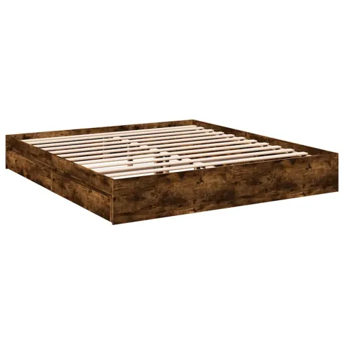 Okvir kreveta s ladicama boja hrasta 180x200 cm - Dimljeni hrast 180 x 200 cm Cijena