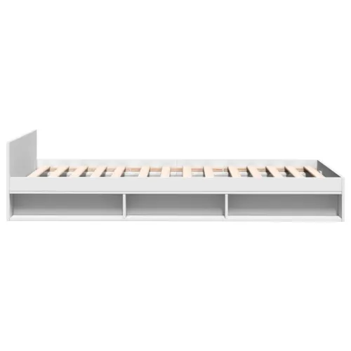 Okvir kreveta s ladicom bijeli 90 x 190 cm konstruirano drvo - Bijela 90 x 190 cm Cijena