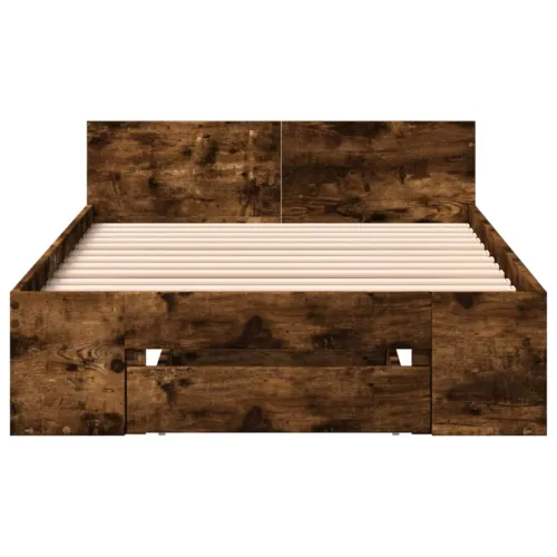 Okvir kreveta s ladicom boja hrasta 100x200 cm - Dimljeni hrast 100 x 200 cm Cijena
