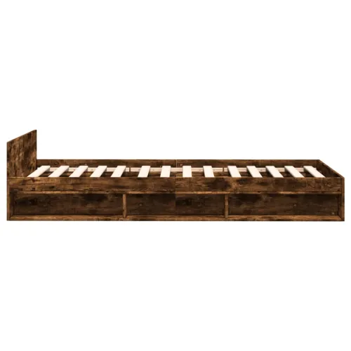 Okvir kreveta s ladicom boja hrasta 100x200 cm - Dimljeni hrast 100 x 200 cm Cijena