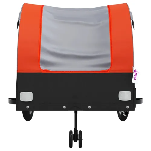 Prikolica za bicikl crno-narančasta 45 kg željezna - Narančasta 68 x 133 x 68 cm Cijena