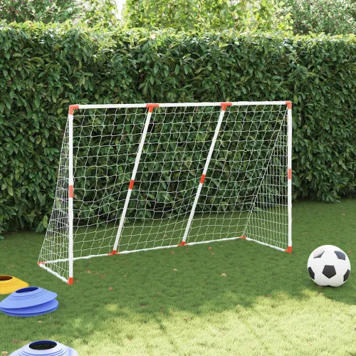 Dječji nogometni gol s loptama 2-u-1 bijeli 184 x 64 x 124 cm Cijena