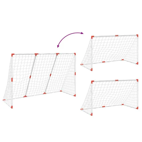 Dječji nogometni gol s loptama 2-u-1 bijeli 184 x 64 x 124 cm Cijena