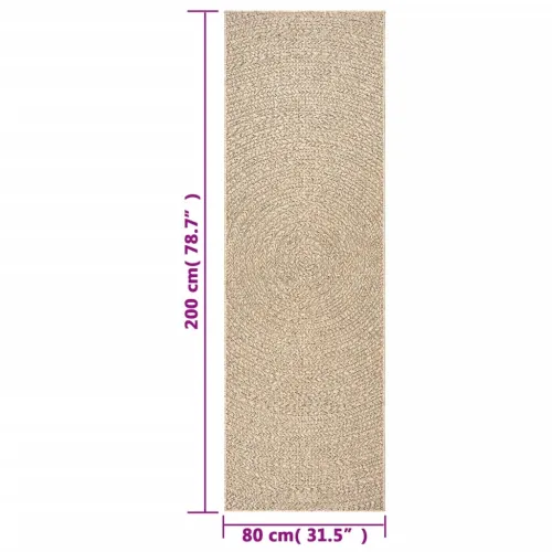 Tepih ZIZUR 80 x 200 cm s izgledom jute unutarnji i vanjski - Smeđa 80 x 200 cm Okruglo Cijena