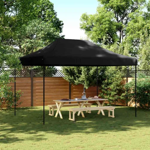 Sklopivi prigodni šator za svadbe - šator za zabave crni 410 x 279 x 315 cm - Crna Bez bočnog zida Ne Cijena