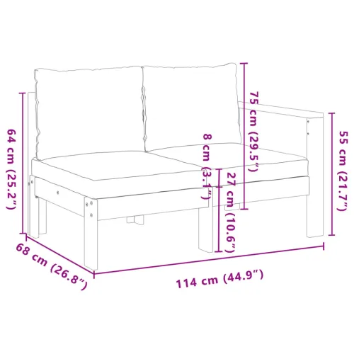 Vrtna garnitura - 4-dijelni set vrtnih sofa s jastucima masivno bagremovo drvo - Krema kutna + 2x Sofa + stol Cijena