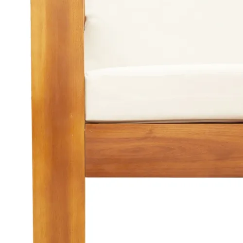Vrtna garnitura - 4-dijelni set vrtnih sofa s jastucima masivno bagremovo drvo - Krema kutna + 2x Sofa + stol Cijena