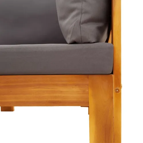9-dijelna set vrtnih sofa s jastucima masivno bagremovo drvo - Tamno siva 2x kutna + 5x Sofa + 2x stol Cijena
