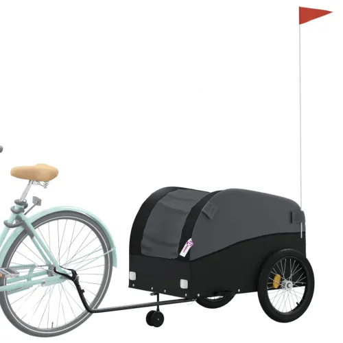 Prikolica za bicikl crna 45 kg željezna - Crna 68 x 133 x 68 cm Cijena