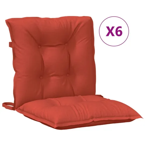 Jastuci za stolice 6 kom prošarano crvena 100x50x7 cm tkanina - Prošarana crvena 100 x 50 x 7 cm 6 Cijena
