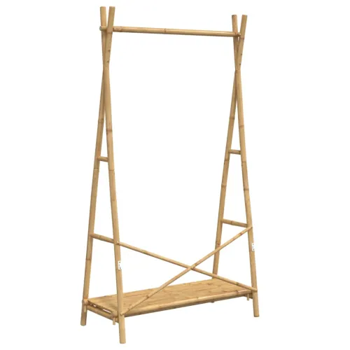 Stalak za odjeću s policom 102 x 50 x 190 cm od bambusa Cijena